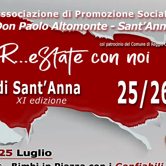 Festa di Sant’Anna, a Reggio due giorni di spettacoli, musica e divertimento in piazza