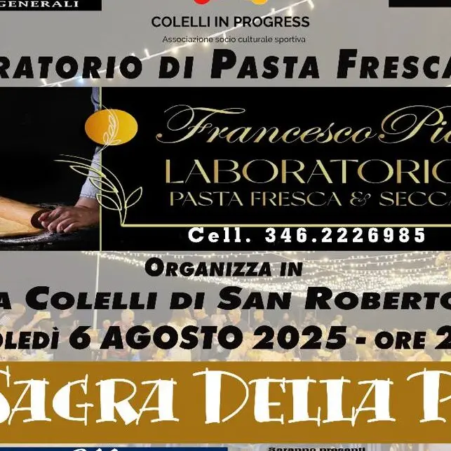 San Roberto, tutto pronto la 3ª sagra della pasta