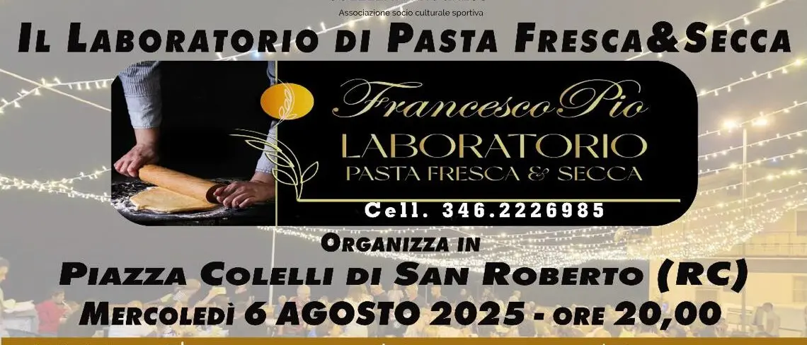 San Roberto, tutto pronto la 3ª sagra della pasta