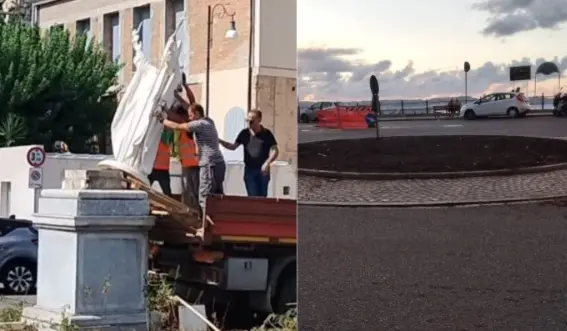 Villa San Giovanni, rimossa la statua di Papa Giovanni Paolo II: Forza Italia attacca l’amministrazione Caminiti