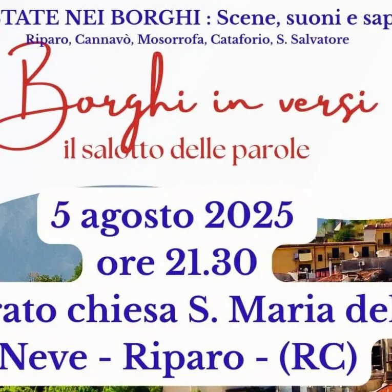 Reggio, aperto il bando del concorso di poesia “Borghi in versi”