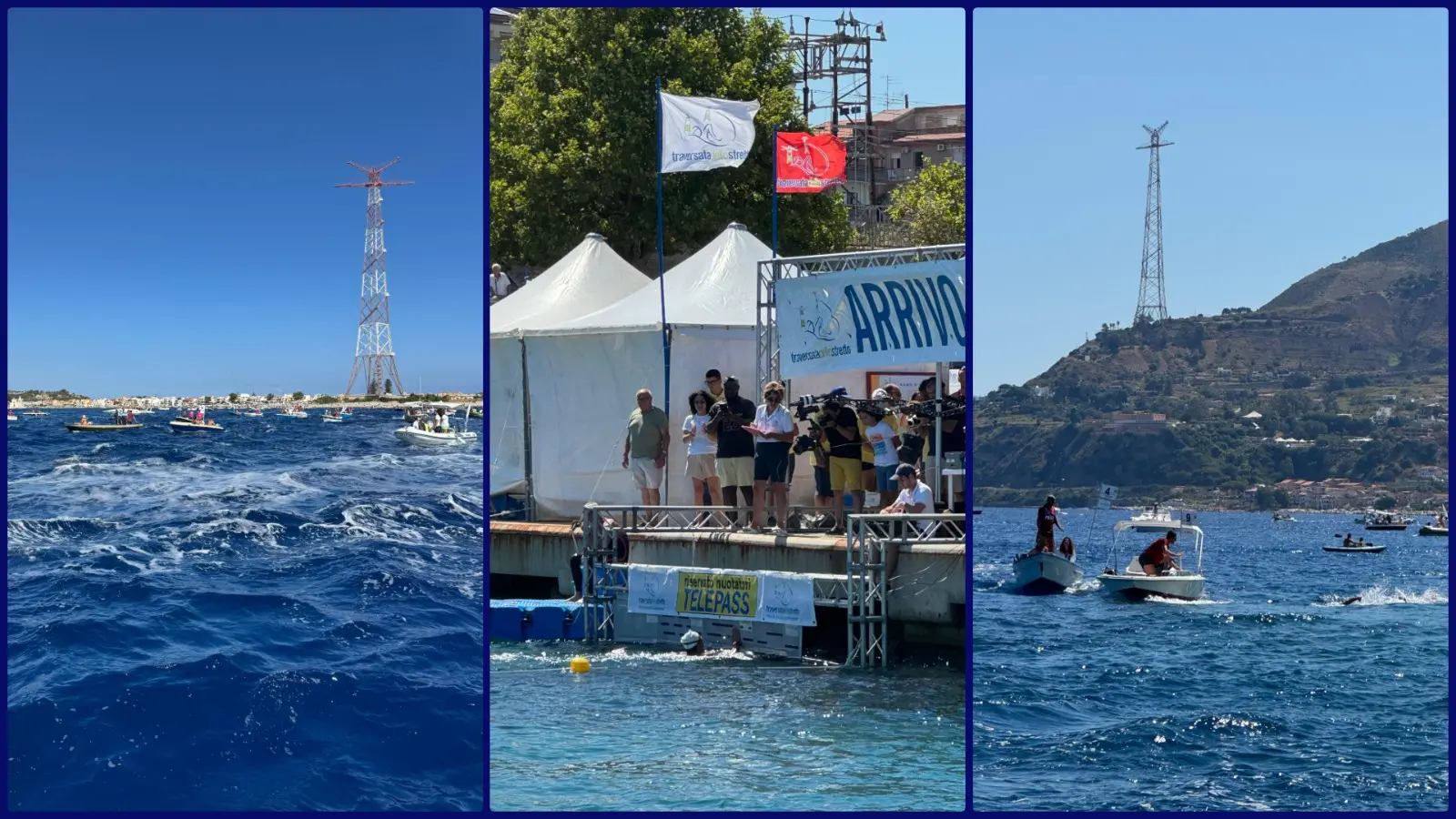 Sfida d’acqua e cuore: le Fiamme Oro trionfano nella 61ª Traversata dello Stretto - FOTOGALLERY