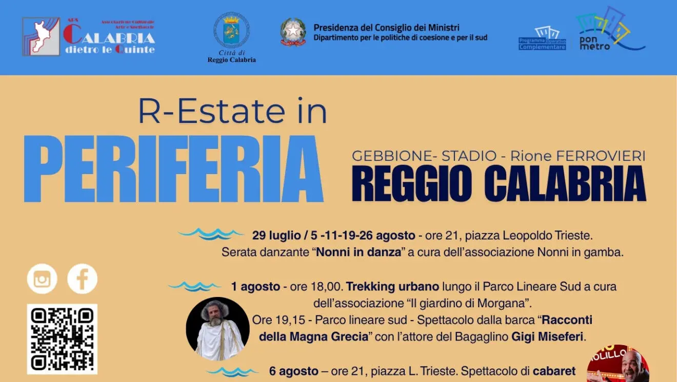 “R..Estate in periferia”, spettacoli e laboratori nei quartieri: grande successo per la rassegna estiva reggina