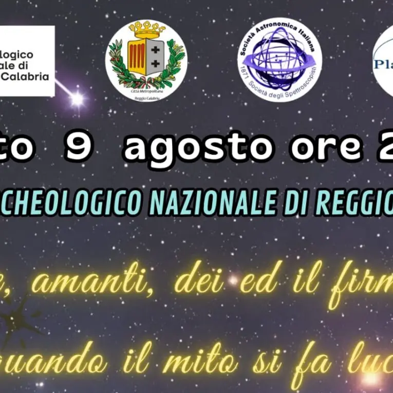 Reggio, il Planetarium al Museo: sabato l'incontro “Donne, amanti, dei ed il firmamento: quando il mito si fa luce”
