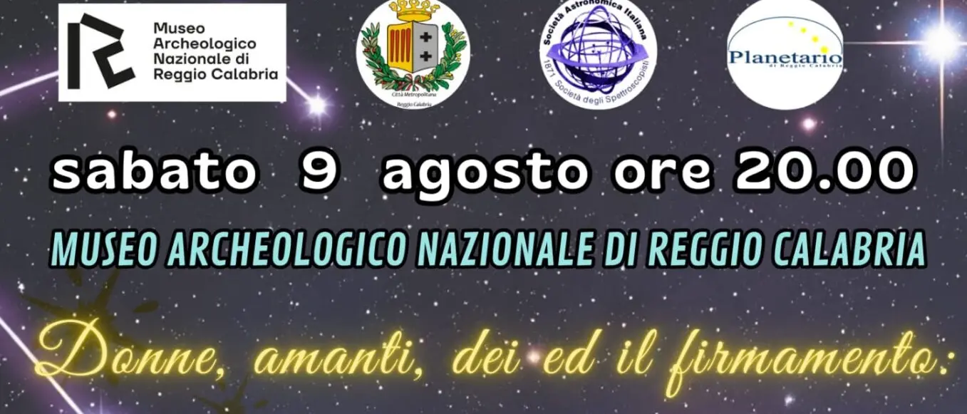 Reggio, il Planetarium al Museo: sabato l'incontro “Donne, amanti, dei ed il firmamento: quando il mito si fa luce”