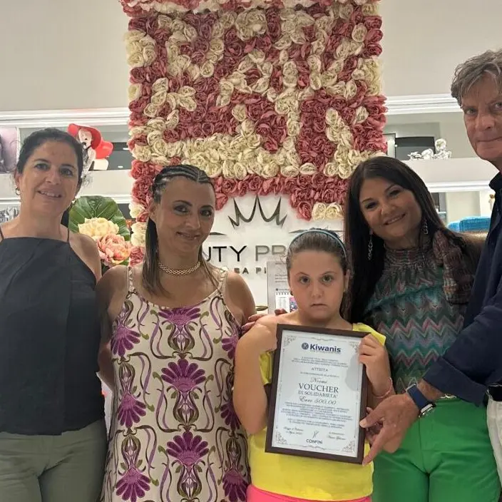 Kiwanis Reggio Calabria, un voucher viaggio per sostenere le cure della piccola Noemi e la sua famiglia
