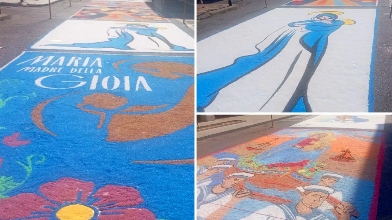 Gioia Tauro, arte, fede e tradizione, con la suggestiva infiorata dedicata a \"Maria Madre della Gioia\"