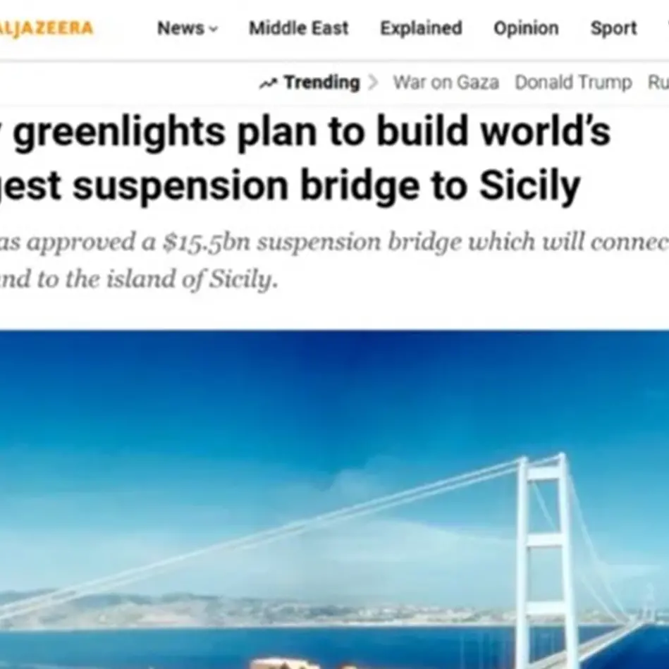Il Ponte sullo Stretto conquista le prime pagine di tutto il mondo