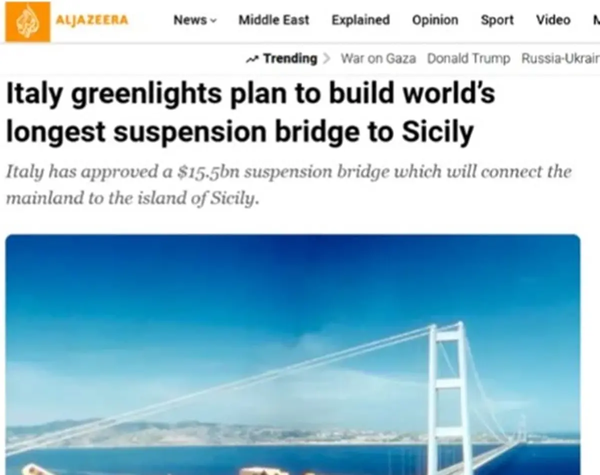 Il Ponte sullo Stretto conquista le prime pagine di tutto il mondo