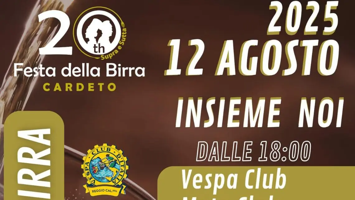 Cardeto, il 12 agosto ritorna la festa della birra