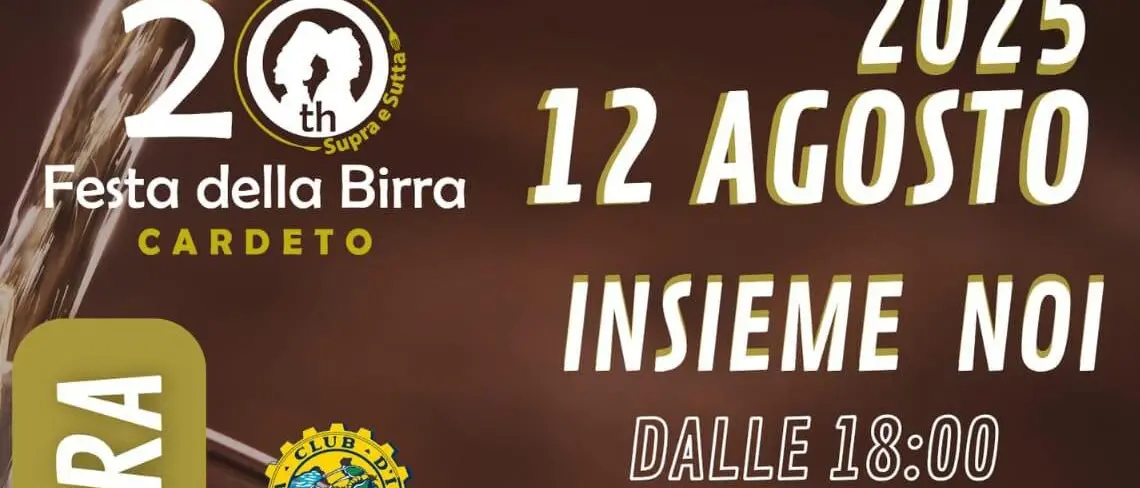 Cardeto, il 12 agosto ritorna la festa della birra