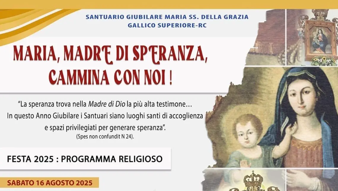 Attesa per la Festa della Madonna della Grazia di Gallico Superiore: quattro giorni di fede, musica, sport e tradizione