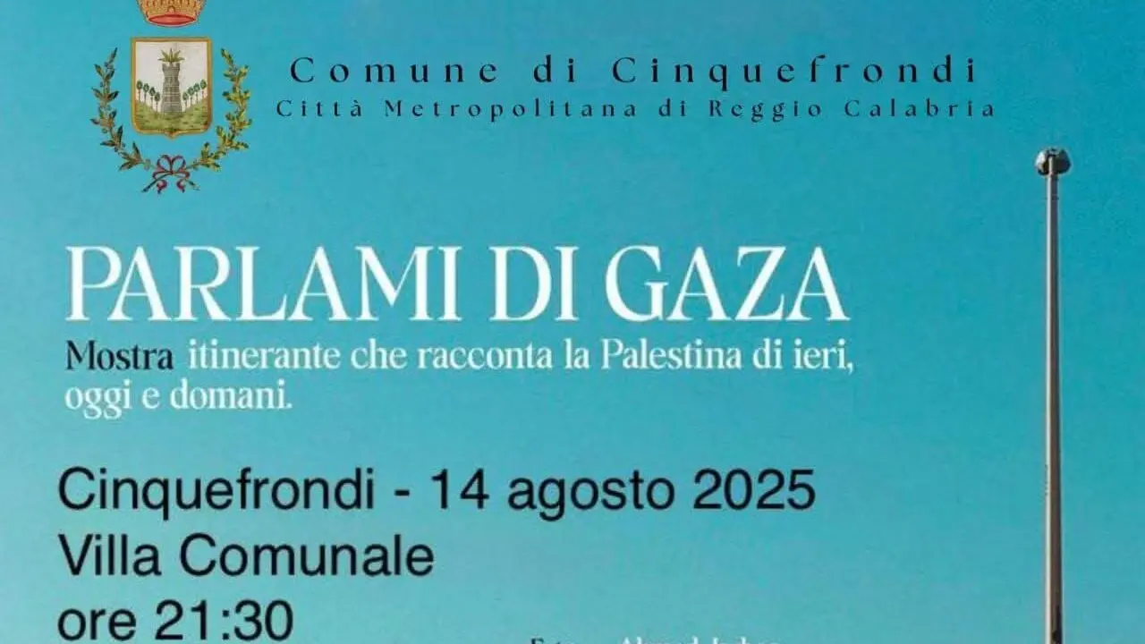 A Cinquefrondi la mostra itinerante “Parlami di Gaza”