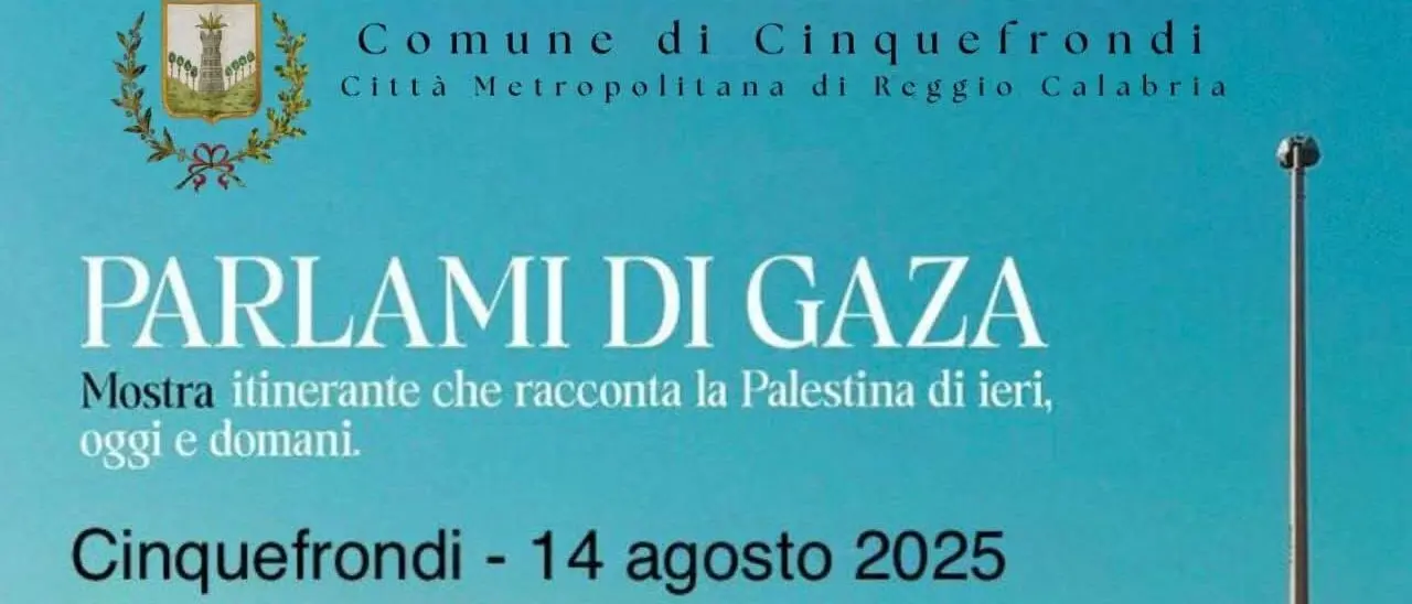 A Cinquefrondi la mostra itinerante “Parlami di Gaza”