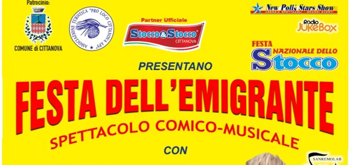 A Cittanova stasera la festa dell'Emigrante
