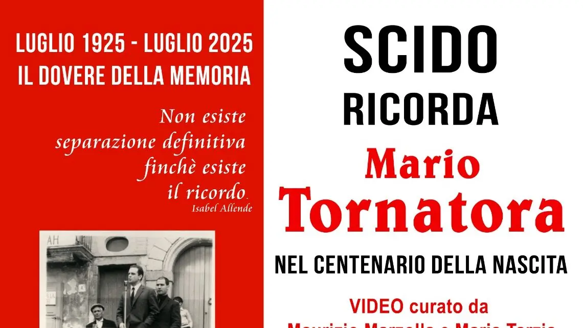 Scido celebra Mario Tornatora nel centenario della sua nascita