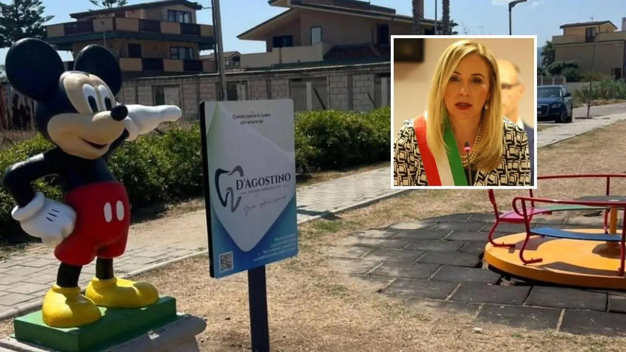 Lungomare di Gioia Tauro, rubato dall'area giochi un topolino in vetroresina donato da uno studio medico