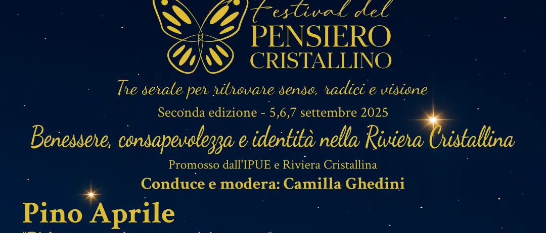 Pino Aprile inaugura il Festival del Pensiero Cristallino 2025 in Calabria
