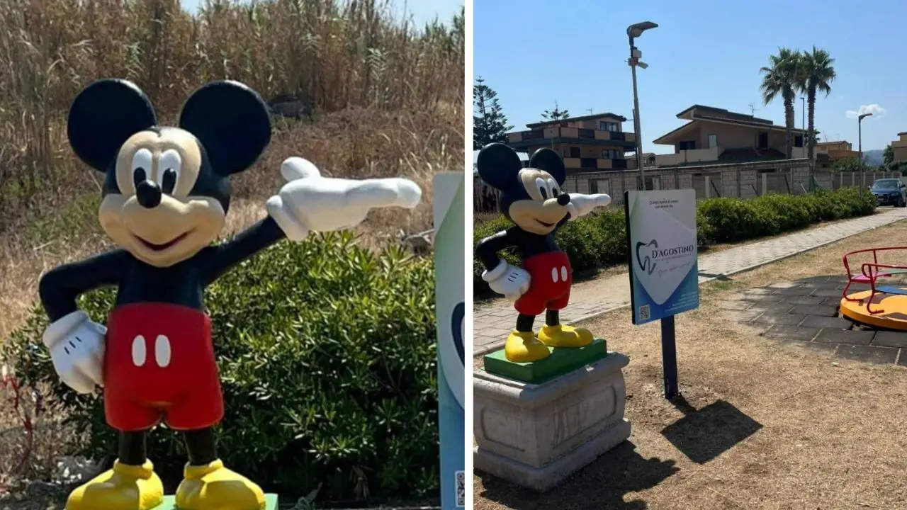 Gioia Tauro, ladro si pente e restituisce ai bambini il Topolino rubato dall'area giochi del lungomare