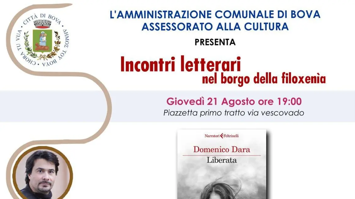 Domenico Dara a Bova con \"Liberata\": la letteratura protagonista nel borgo della filoxenia