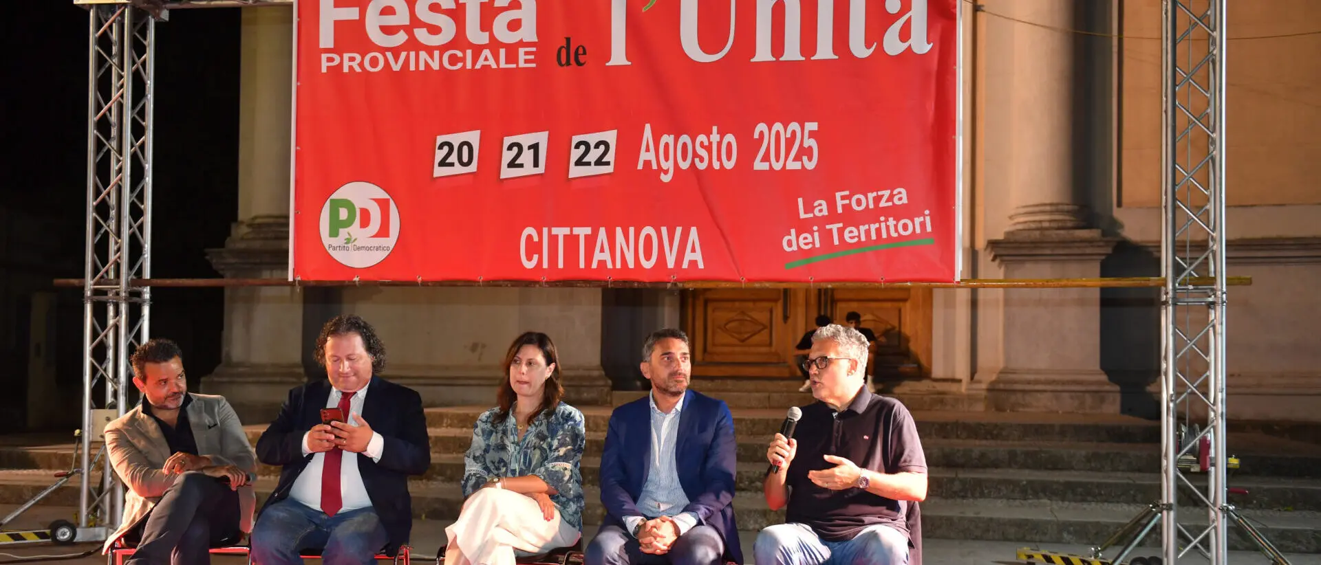 Cittanova, alla Festa dell’Unità il Pd scommette sulla coalizione contro «un'operazione di disperazione politica di Occhiuto» - FOTO
