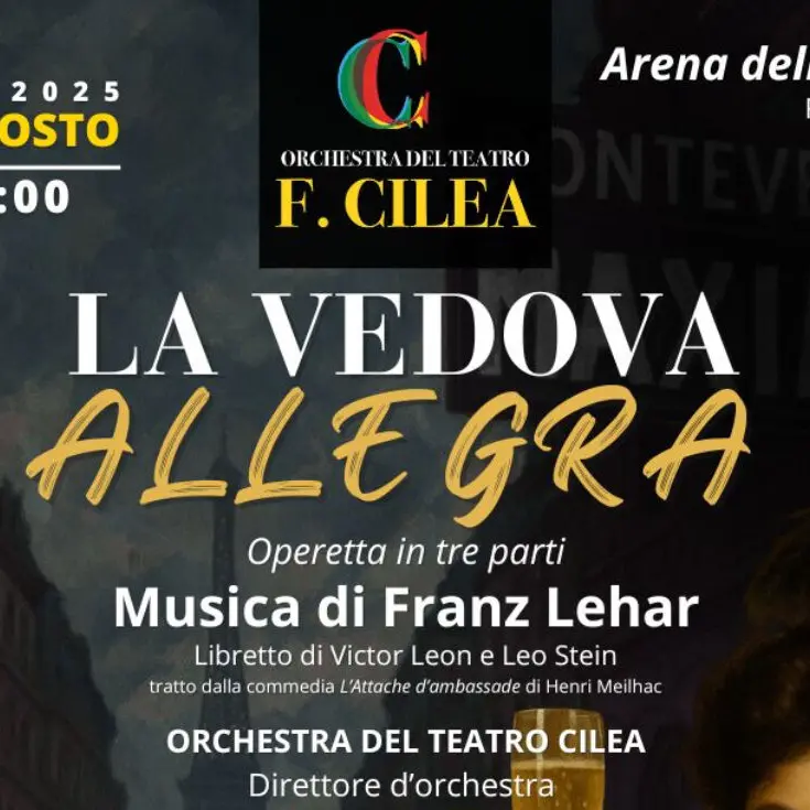 Reggio, il 29 agosto \"La Vedova Allegra\" all'Arena dello Stretto