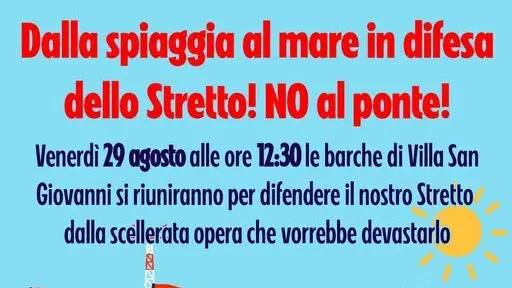 \"No al Ponte\": a Villa San Giovanni la protesta si sposta in mare