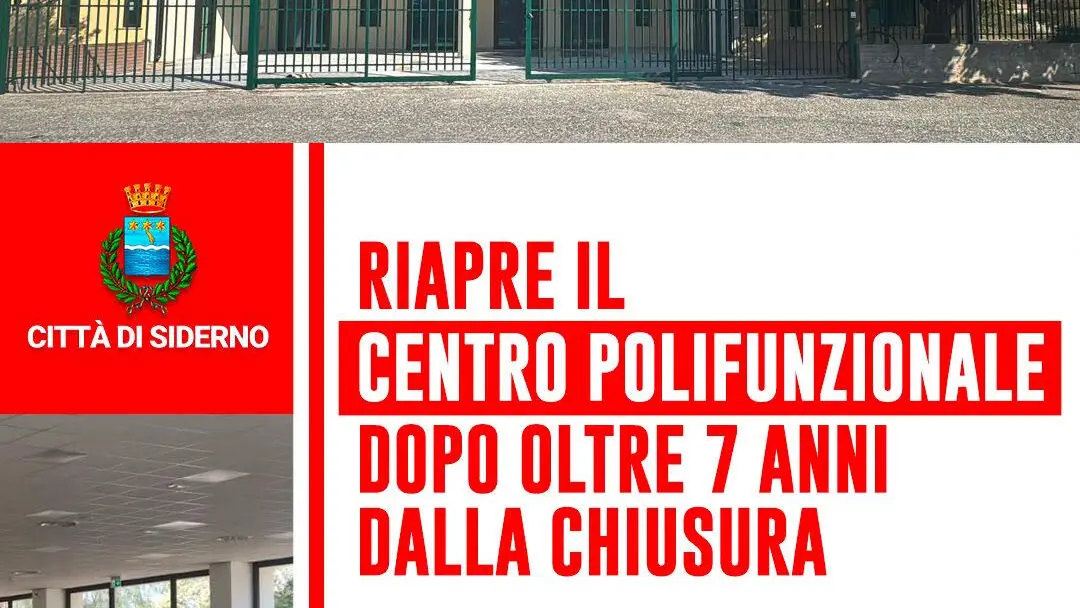Siderno, riapre il Centro Polifunzionale dopo 7 anni