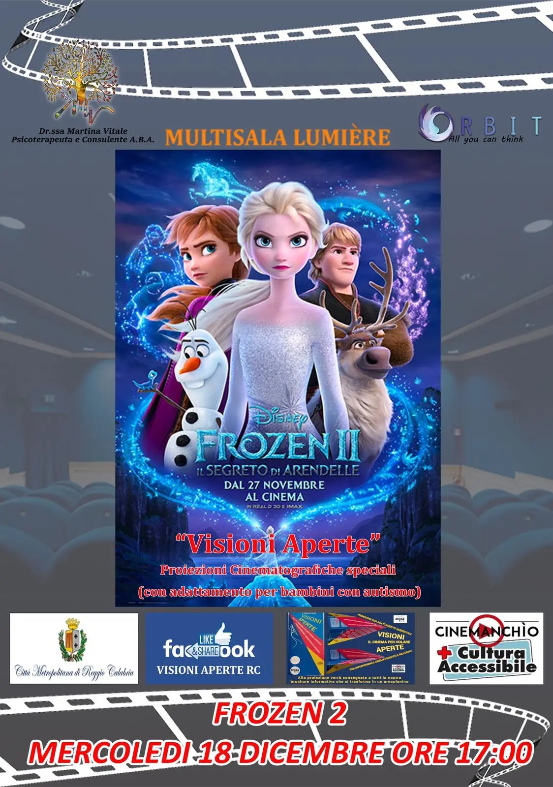 \"Visione aperte\", il cinema a portata di bimbi autistici a Reggio