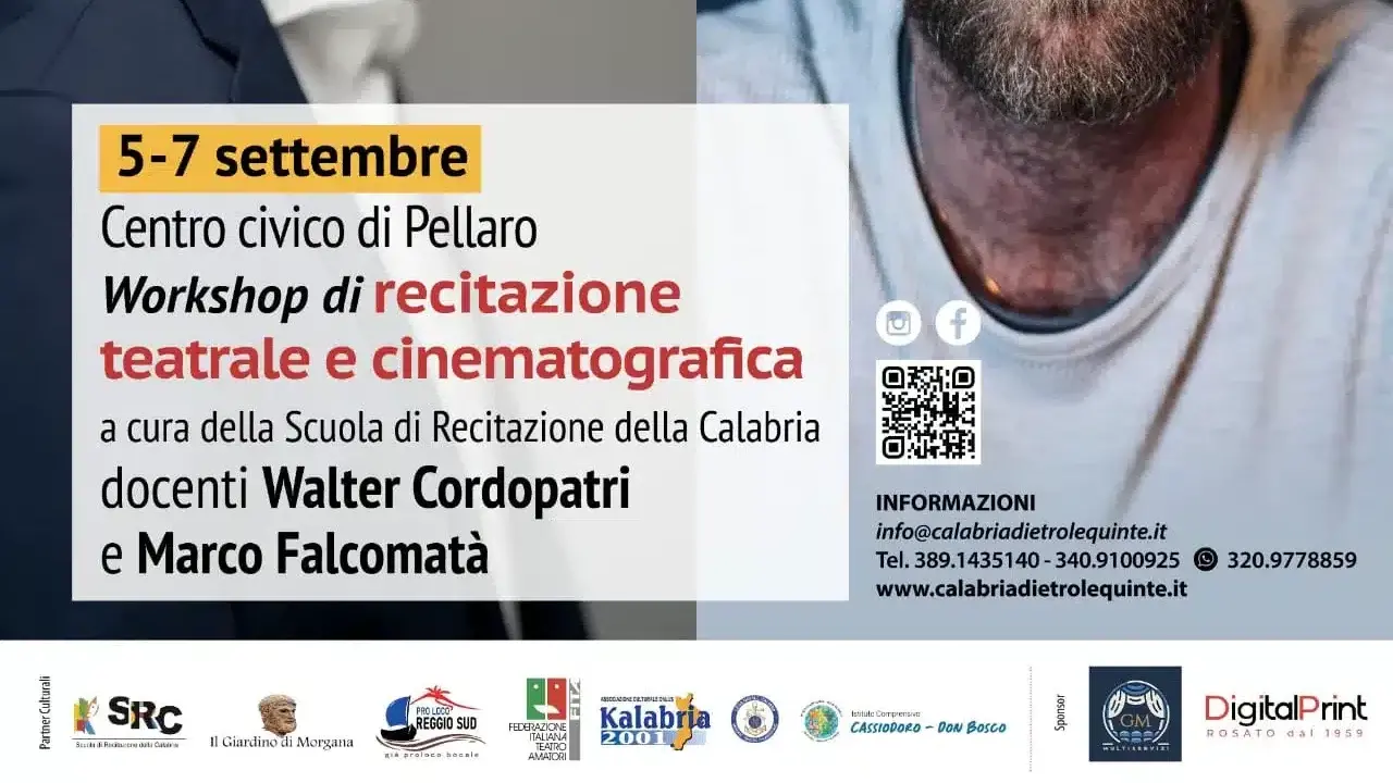 A Pellaro un workshop di recitazione teatrale e cinematografica
