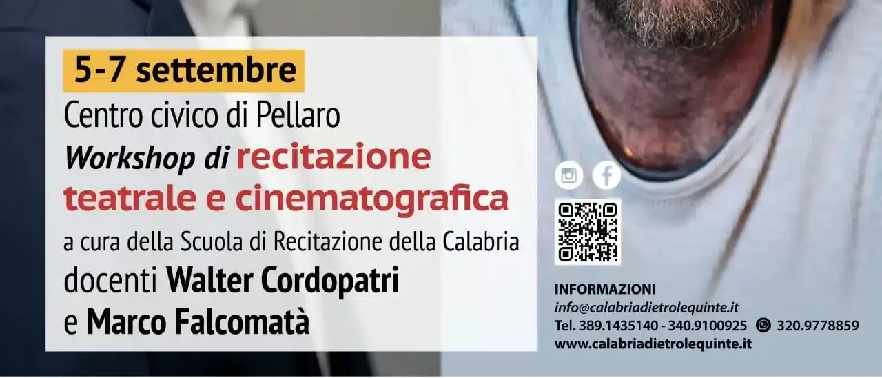 A Pellaro un workshop di recitazione teatrale e cinematografica