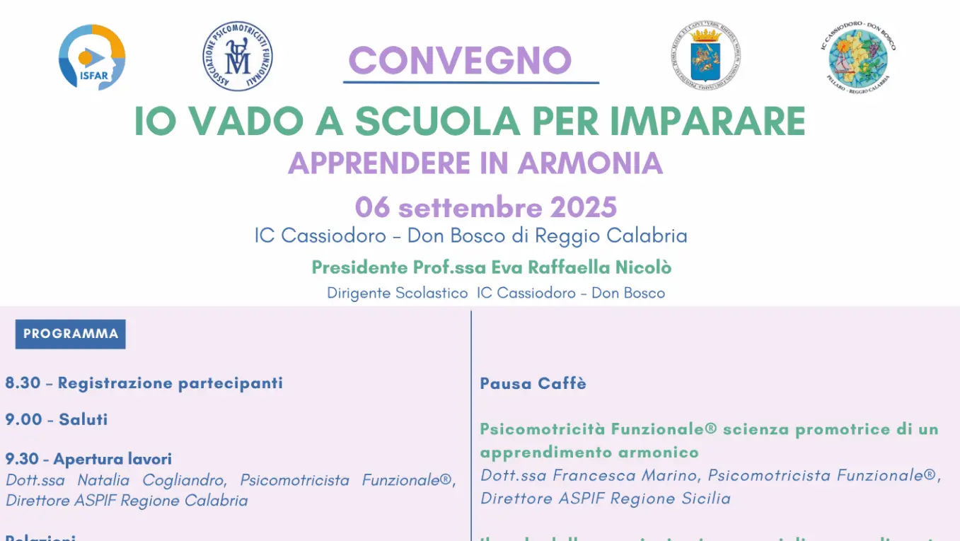 Reggio, il 6 settembre il convegno \"Io vado a scuola per imparare\"