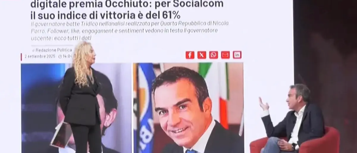 Occhiuto ospite a Perfidia: «Ho governato con rigore assoluto e decisionismo, dando tutto alla Calabria»