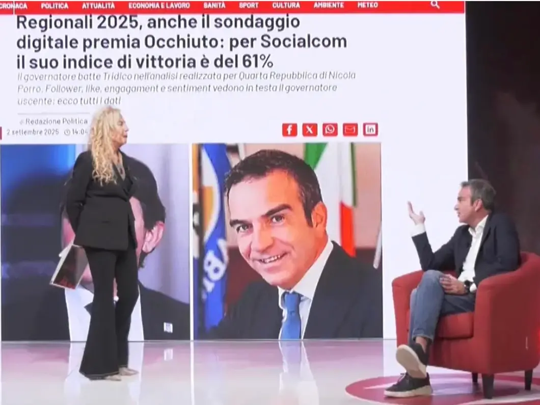 Occhiuto ospite a Perfidia: «Ho governato con rigore assoluto e decisionismo, dando tutto alla Calabria»