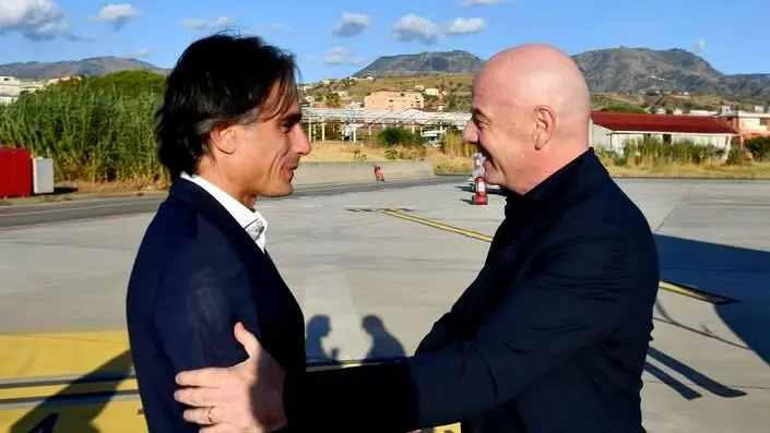 Gianni Infantino a Reggio Calabria per la cittadinanza onoraria