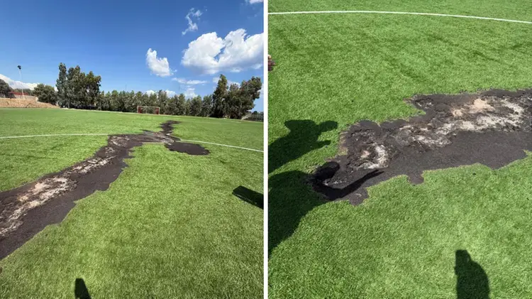 Ardore, bruciato il manto sintetico di ultima generazione nello stadio
