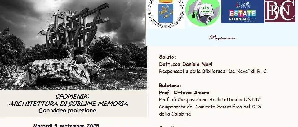 Reggio, il Cis della Calabria promuove la manifestazione \"Spomenik. Architettura di sublime memoria\"