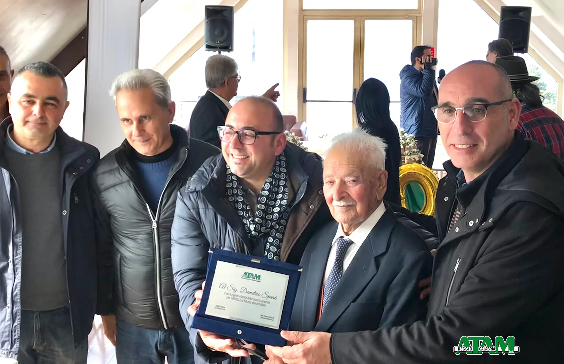 Atam festeggia i 100 anni di Demetrio Spanò, l'abbonato più longevo