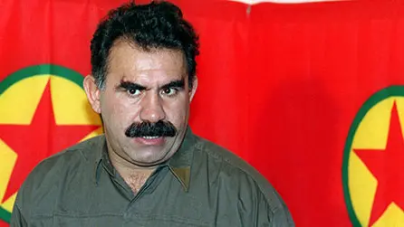 MASNAA, LEBANON: A file photo taken 28 September 1993 shows Kurdish rebel chief Abdullah Ocalan giving a press conference in Masnaa on the Lebanon-Syria border. Ocalan was arrested late 15 February in an undercover operation in Kenya and brought to Turkey, where he will go on trial, Turkish Prime Minister Bulent Ecevit said 16 February. (Photo credit should read JOSEPH BARRAK/AFP/Getty Images) , AFP/Getty Images
