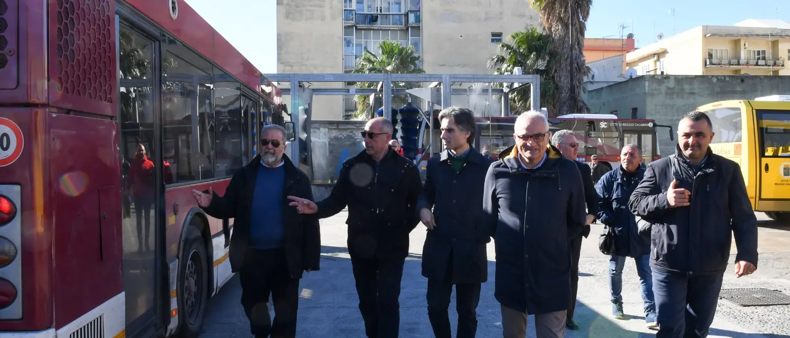 Sopralluogo di Falcomatà nel cantiere del piazzale Atam di via Foro Boario