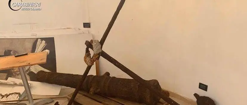 Melito, trasferimento del cannone e dell’ancora del piroscafo “Torino”