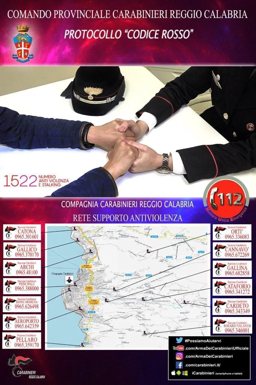 \"Codice rosso\", Carabinieri impegnati a tutela delle fasce deboli