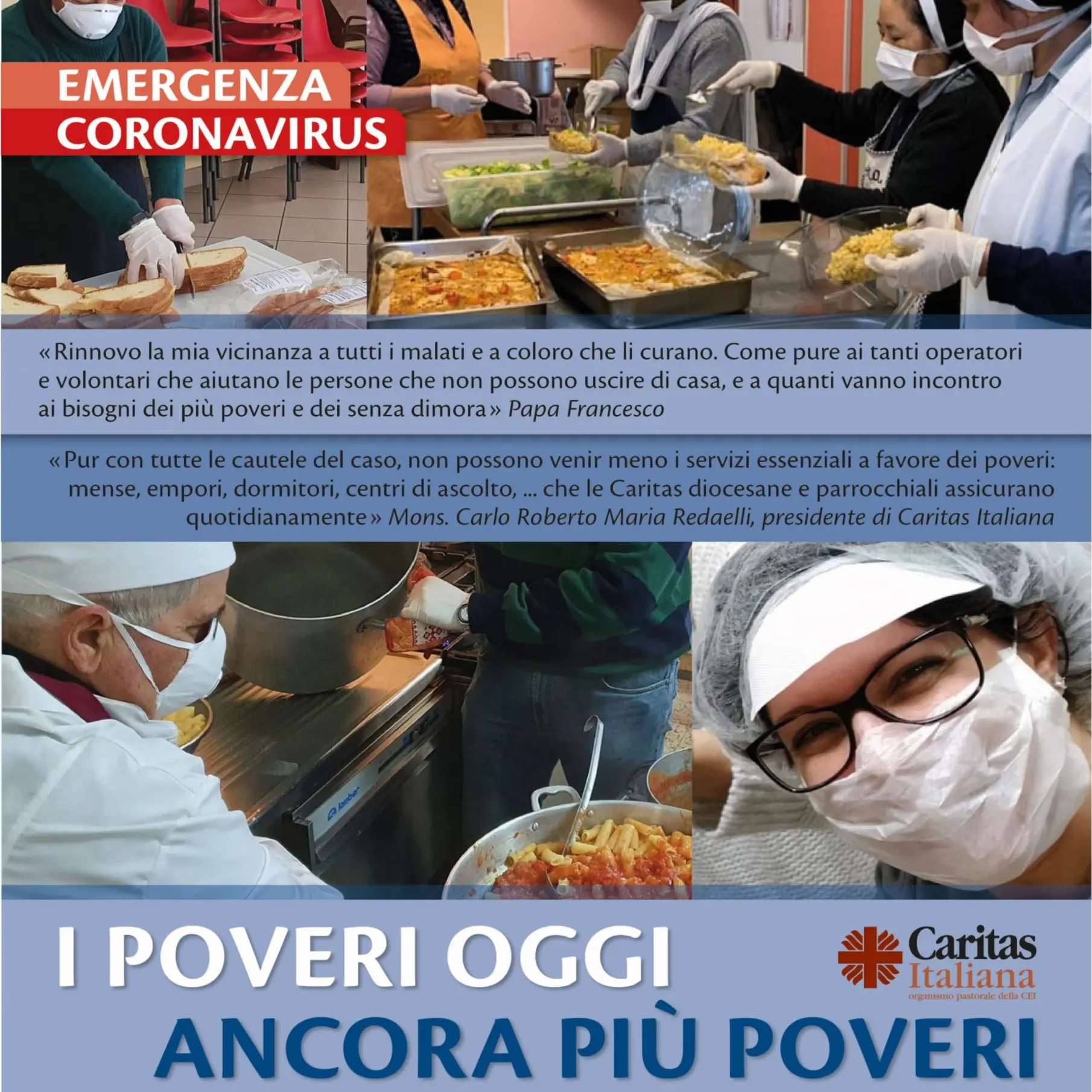 Coronavirus, anche la Caritas di Reggio rimodula i servizi e chiede sostegno