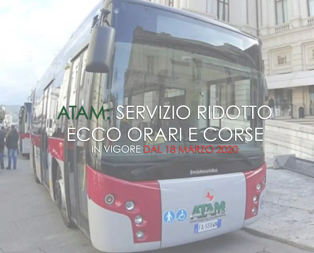 Coronavirus a Reggio Calabria, ridotto il servizio Atam. ECCO ORARI E CORSE