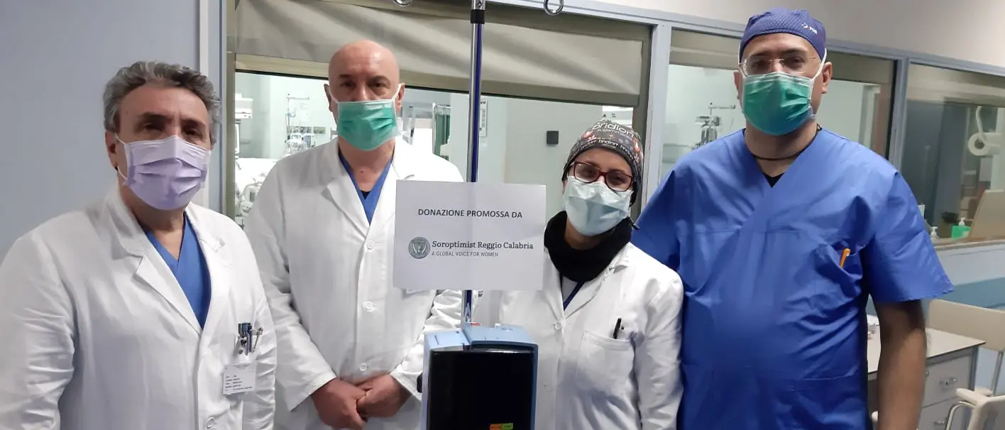 Coronavirus a Reggio Calabria, l'associazione mondiale Soroptimist dona al Gom strumenti importanti
