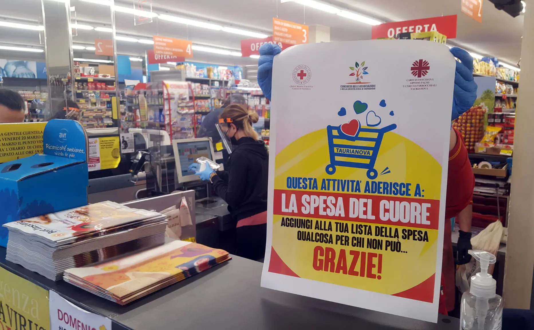 Taurianova, ottimo risultato per l'iniziativa solidale \"spesa del cuore\"