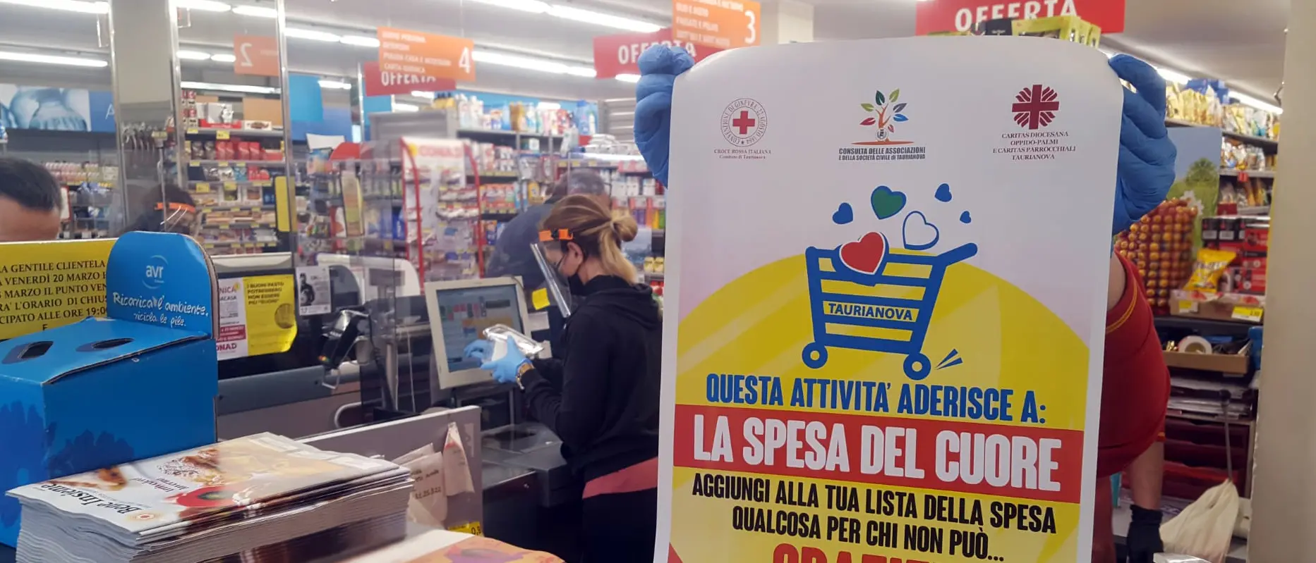 Taurianova, ottimo risultato per l'iniziativa solidale \"spesa del cuore\"