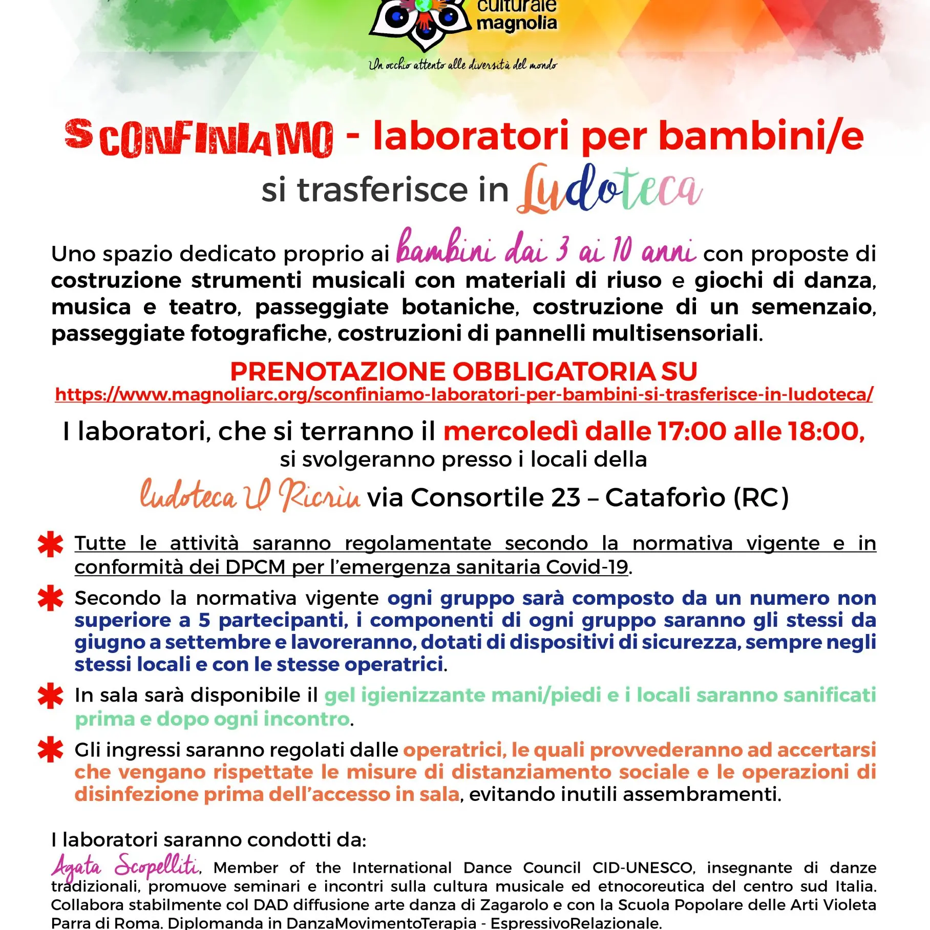 Associazione Magnolia, \"Sconfiniamo\": il laboratorio per bambini si trasferisce in ludoteca