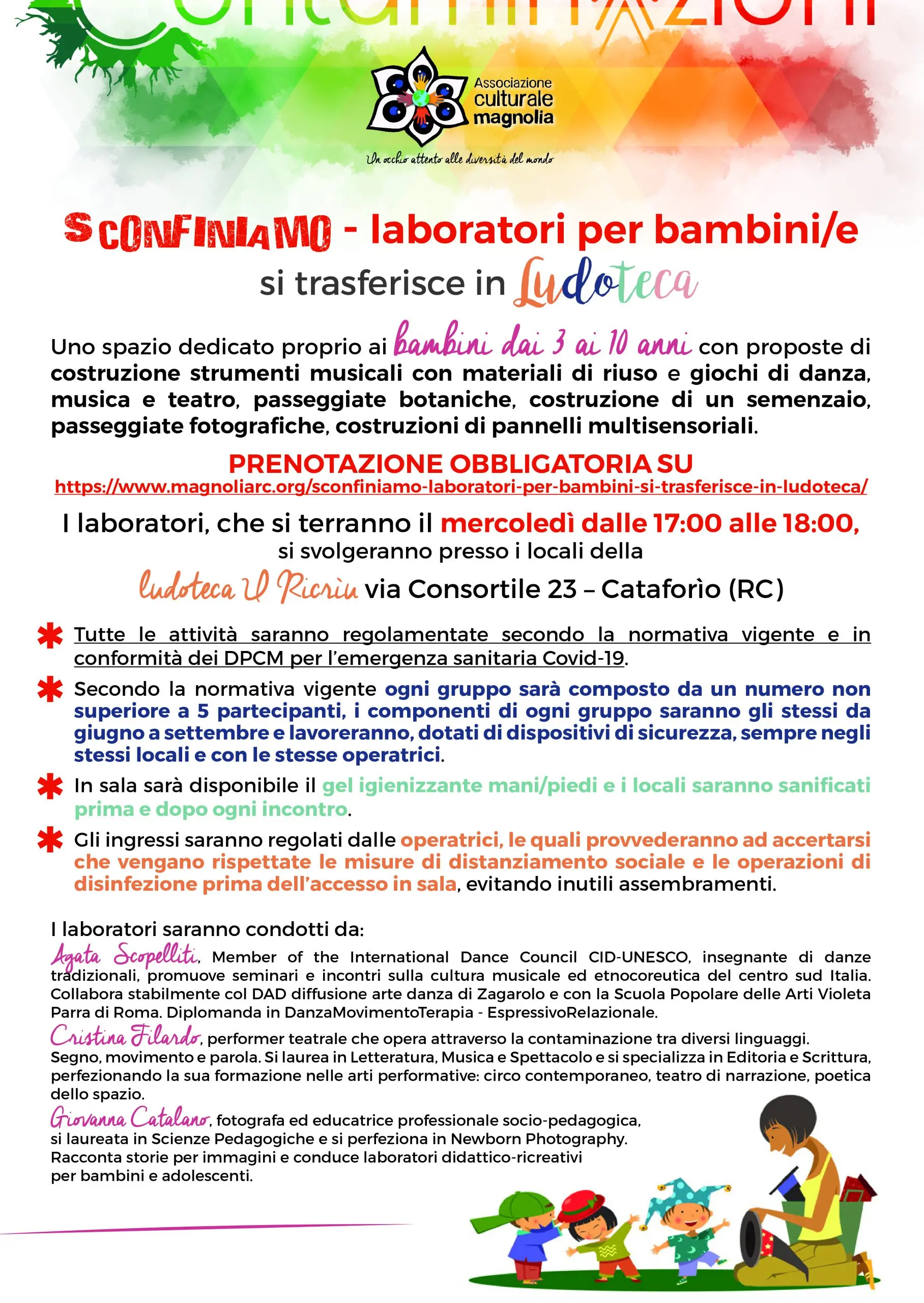 Associazione Magnolia, \"Sconfiniamo\": il laboratorio per bambini si trasferisce in ludoteca