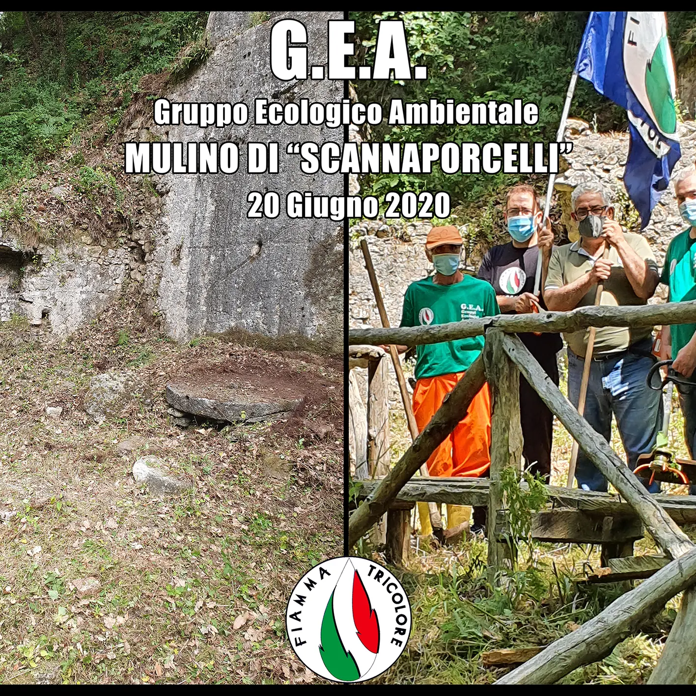 I volontari GEA riqualificano il sito del mulino di “Scannaporcelli” a Melia
